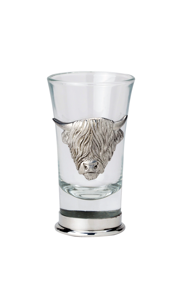 Shot Glass - Highland Cow Emblem