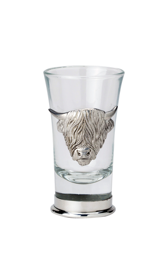 Shot Glass - Highland Cow Emblem