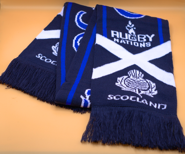 Scotland Scarf – Football and Rugby Fan Scarf with Thistle