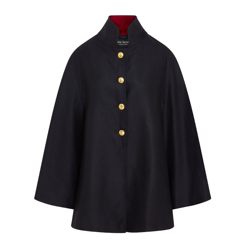 Women's Wool Victoria Cape - Navy