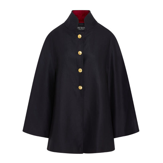 Women's Wool Victoria Cape - Navy