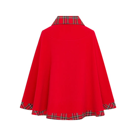 Women's Kerry Cape - Red with Royal Stewart trim