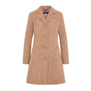Women's Harris Tweed Coat - Zoe - Rust Herringbone