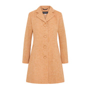 Women's Harris Tweed Coat - Zoe - Orange Herringbone