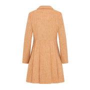 Women's Harris Tweed Coat - Zoe - Orange Herringbone