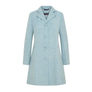 Women's Harris Tweed Coat - Zoe - Blue Herringbone