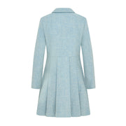 Women's Harris Tweed Coat - Zoe - Blue Herringbone