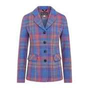 Women's Harris Tweed Jacket - Maggie - Pink/Blue Check