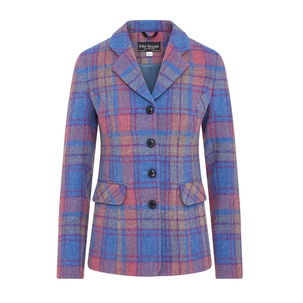 Women's Harris Tweed Jacket - Maggie - Pink/Blue Check