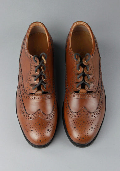 Traditional Goodyear Welted Ghillie Brogue - Light Brown - Clearance