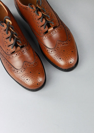 Traditional Goodyear Welted Ghillie Brogue - Light Brown - Clearance