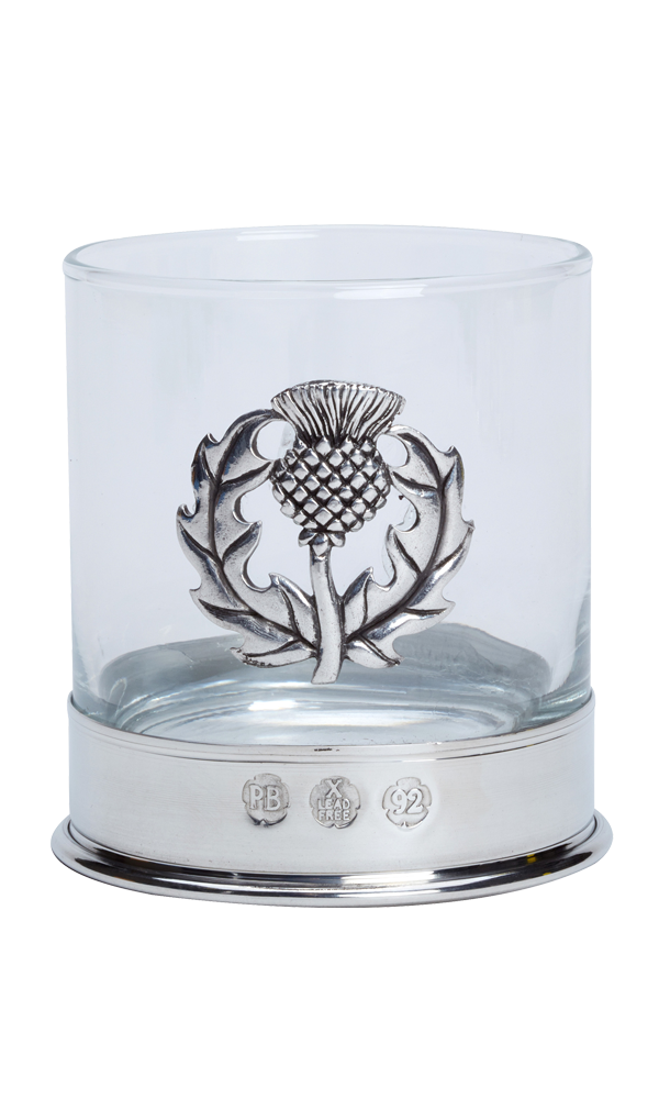 Whisky Glass - Thistle Emblem