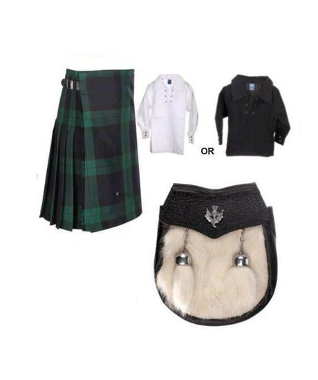 Childrens 3 Piece Kilt Outfit - 3 Tartans