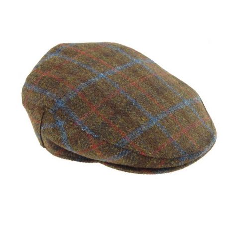Harris Tweed Tartan Flat Cap - One Size