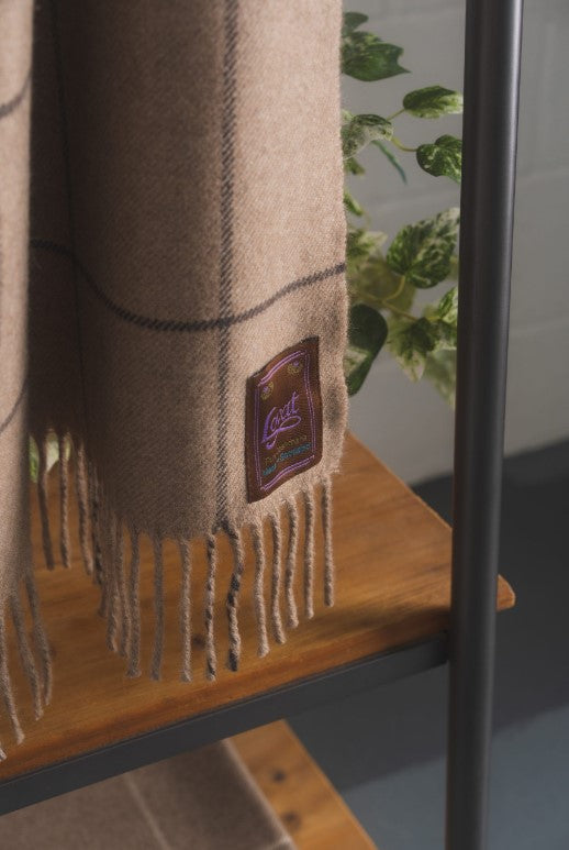 Scottish Made Natural Cashmere Throw - 3 Colours by Lovat Mills
