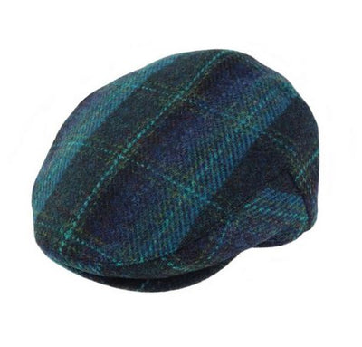 Harris Tweed Tartan Flat Cap - 5 Sizes