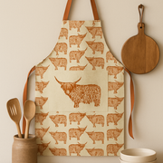 Highland Cow Design Apron