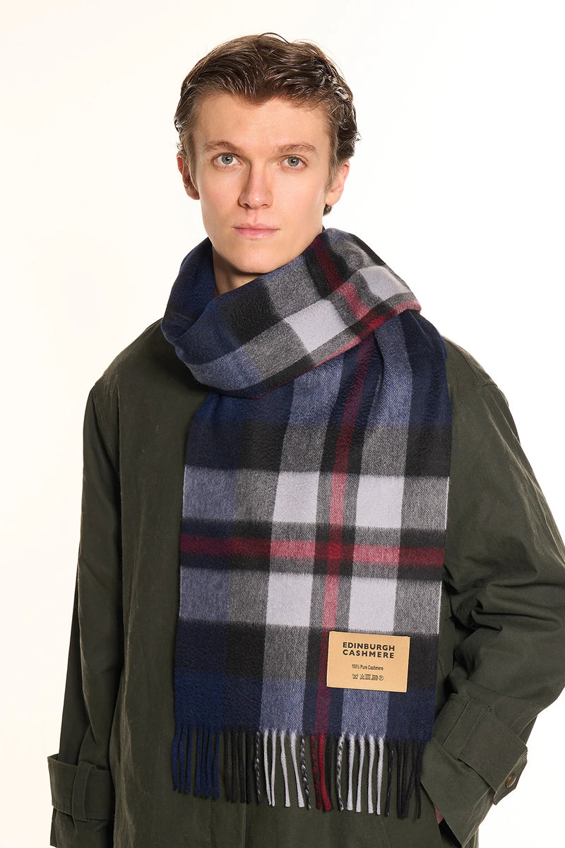 100% Cashmere Tartan Scarf by Edinburgh Cashmere (Unisex)