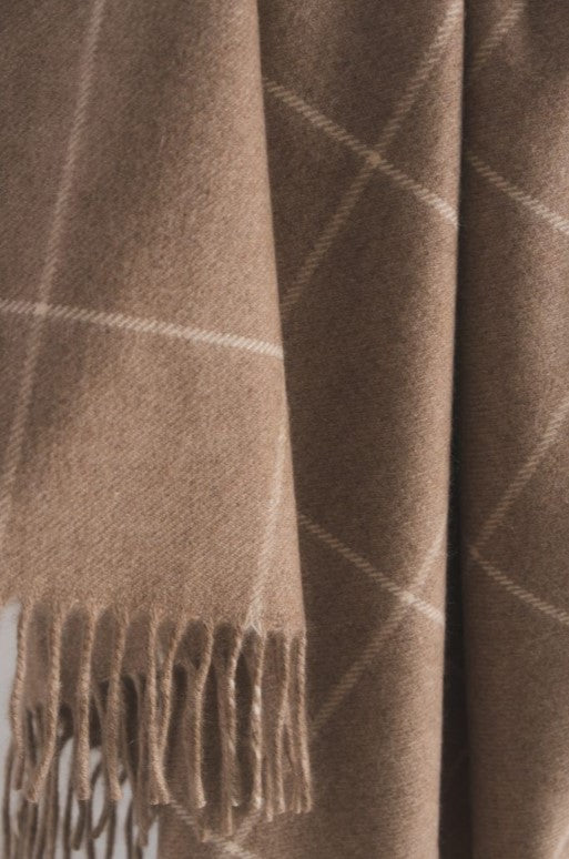 Scottish Made Natural Cashmere Throw - 3 Colours by Lovat Mills