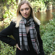 Glenmore 100% Lambswool Tartan Scarf - Thomson Camel