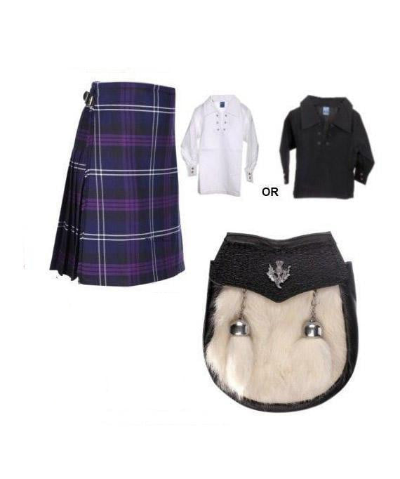 Childrens 3 Piece Kilt Outfit - 3 Tartans