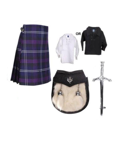 Childrens 4 Piece Kilt Outfit - 3 Tartans