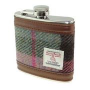 6oz Harris Tweed Hip Flask