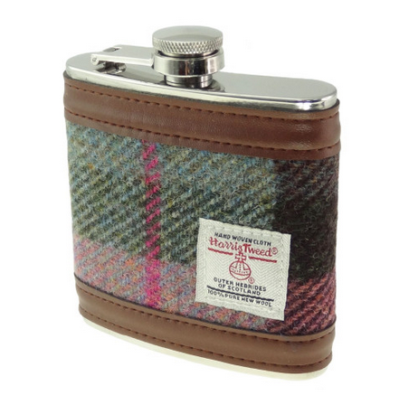 6oz Harris Tweed Hip Flask