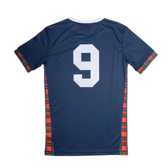 Men's Navy with Royal Stewart tartan Scotland Football Top