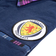 Men's Navy with tartan collar Scotland Football Top