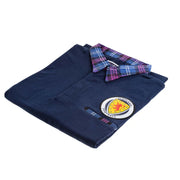 Men's Navy with tartan collar Scotland Football Top