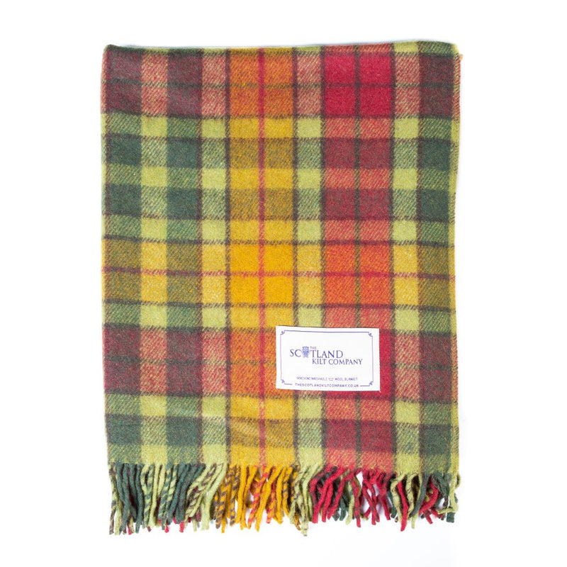 Wool Tartan Lap Blanket 29'' x 70'' - Autumn Buchanan