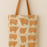 Highland Cow Tote Shopping Bag