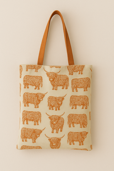 Highland Cow Tote Shopping Bag