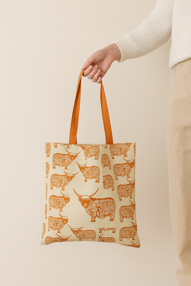 Highland Cow Tote Shopping Bag