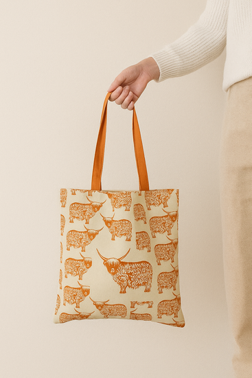 Highland Cow Tote Shopping Bag