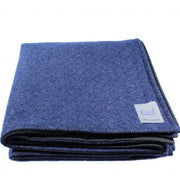 Scottish Made 100% Lambswool Waxed Back Throw by Lovat Mills - Midnight