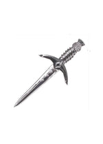 Thistle Pommel Dagger Kilt Pin - Chrome Finish