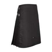 Men's Kilt, 8 Yard Polyviscose - Plain Black