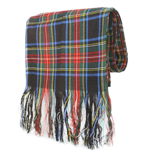 100% Wool Tartan Sash - Stewart Black Modern