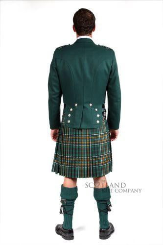 Green Prince Charlie Jacket & vest, Scottish Made