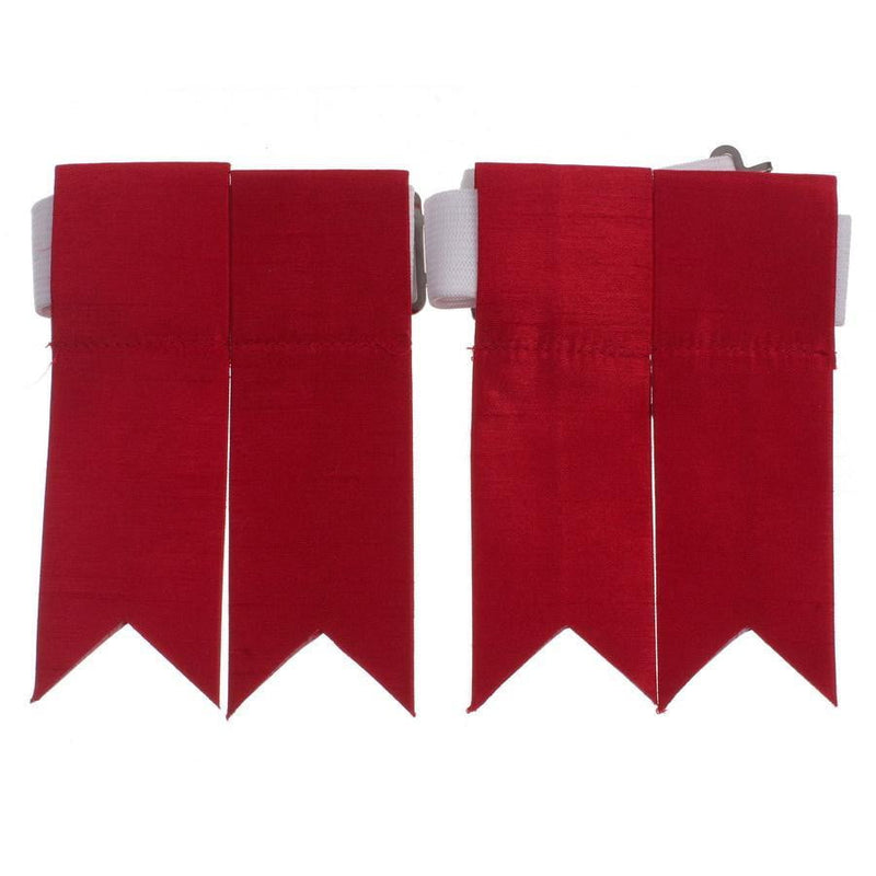 100% Polyester Kilt Flashes - Red