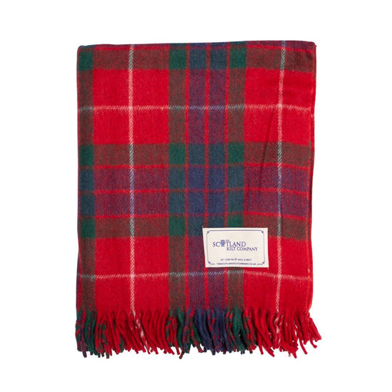 Wool Tartan Lap Rug 29'' x 70'' - Fraser Red