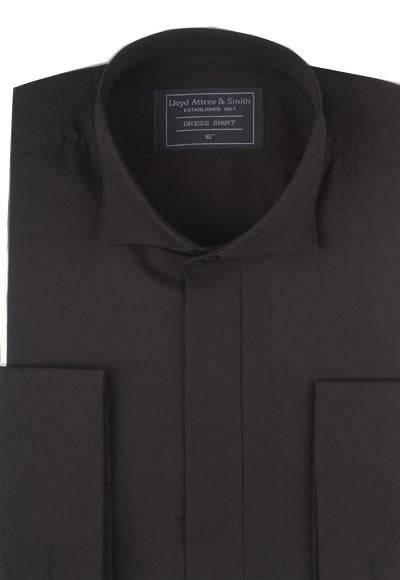 Victorian Wing Collar Dress Shirt Black CLEARANCE Scotland