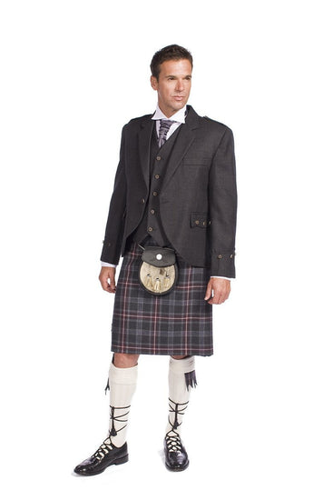 Men's 8 Yard Kilt - House of Edgar 13oz Mediumweight Wool Hebridean Heather - Made to Order