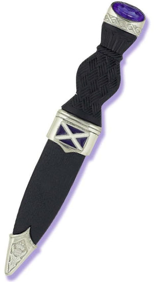 Saltire Sgian Dubh with Blue Stone Top