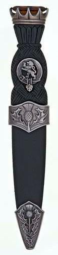 Clan Crest Thistle Sgian Dubh, Antique Stone Top - Made to Order