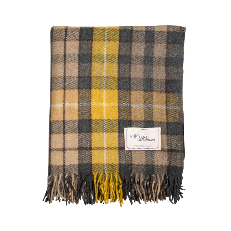 Wool Tartan Blanket - 60'' x 70'' - Buchanan Natural