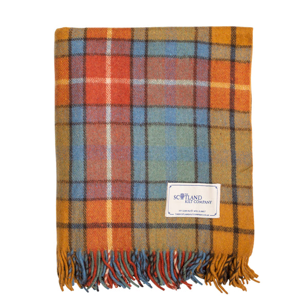 Wool Tartan Blanket - 60'' x 70'' - Buchanan Antique