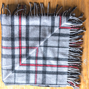 Wool Tartan Knee Blanket - 36'' x 59'' - Thomson Grey